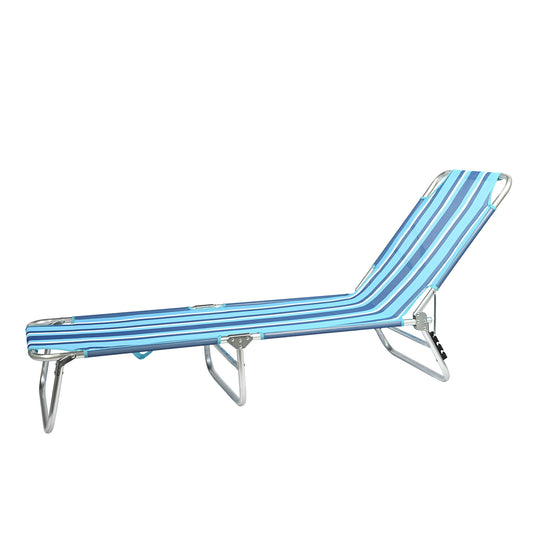 Tumbona Reclinable de Playa de Aluminio con Respaldo Ajustable VC5413