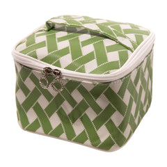 Neceser Cuadrado Clásico Multicolor 18×18×13 cm –Marron / Rosa / Azul marino / Verde /morada /caqui HZ61529