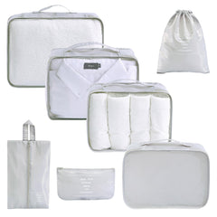 SN61083 S7 STAR Set de 7 Bolsas de Almacenamiento de Viaje – Incluye Bolsa para Zapatos Independiente, Gran Capacidad, Resistente al Agua, Ideal para Deportes al Aire Libre, Mudanzas y Estudios en el Extranjero