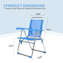 S7 STAR Silla de Playa Alta con Reposabrazos – Disponible en Varios Colores VC53879 5411