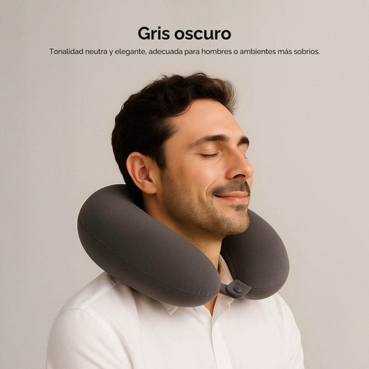 Almohada cervical en forma de U para viaje – Gris 55176 Oscuro